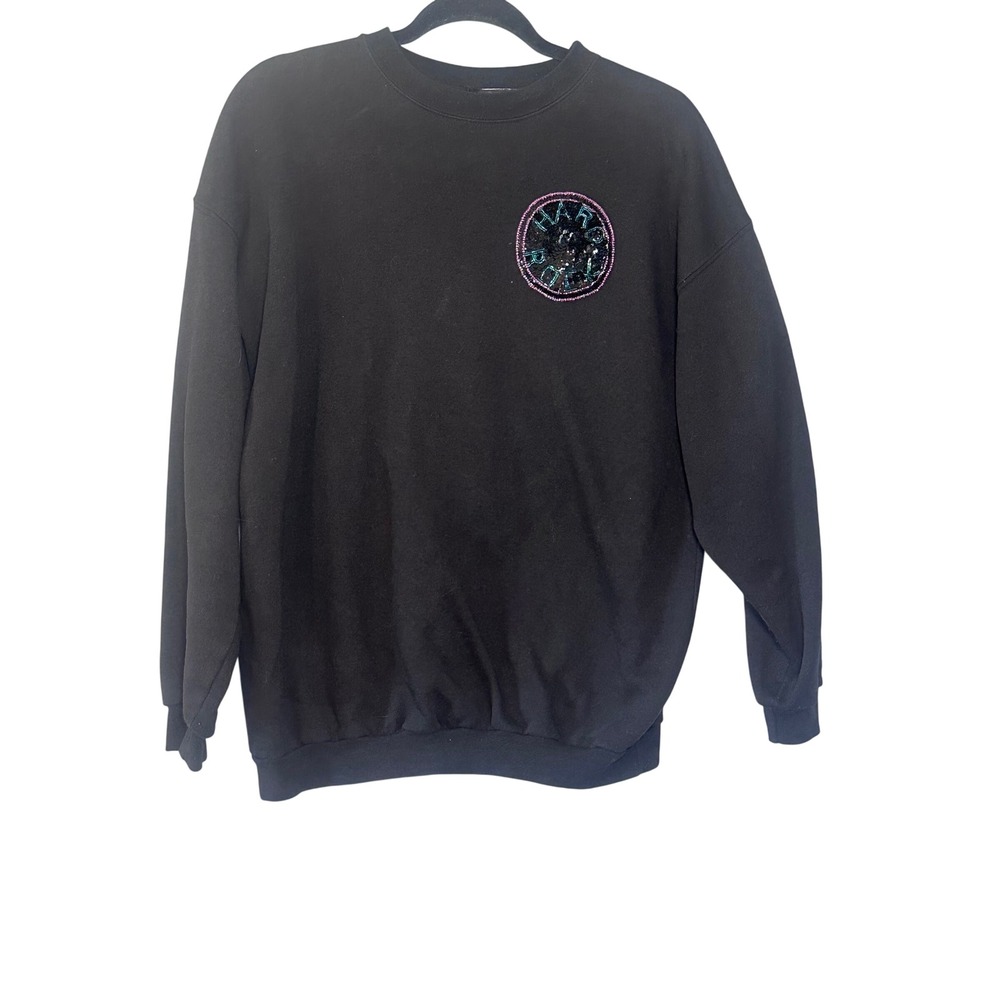 Vintage Hard Rock Cafe New York‎ Sequin Sweatshirt Black Colorado Womens Medium